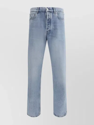 BRUNELLO CUCINELLI STRAIGHT LEG COTTON JEANS WITH TURN-UP HEM