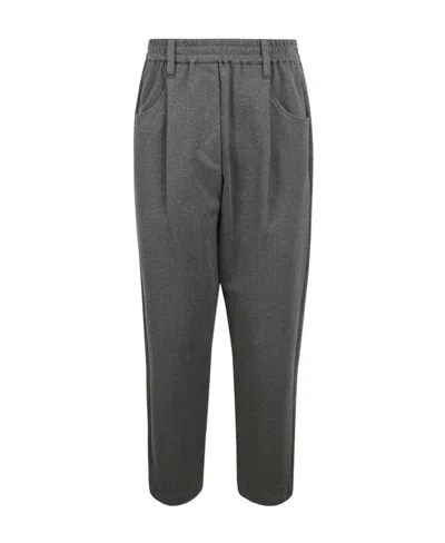 Brunello Cucinelli Straight-leg Cropped Pants In Black