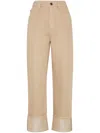 Shop Brunello Cucinelli Straight-leg Cropped Trousers In Brown