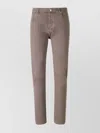 Brunello Cucinelli Men Taupe Garment-dyed Denim Traditional Fit Jeans In Neutral