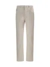Brunello Cucinelli Jeans With Belt Loops In Neutral