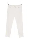 Brunello Cucinelli Cotton Trousers With Belt Loops And Rolled Cuffs In White
