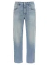 Brunello Cucinelli Logo Patch Straight Leg Jeans For Women In Blue