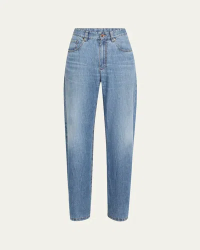 Brunello Cucinelli Straight Leg Jeans In Blue