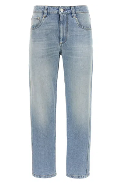 Brunello Cucinelli Straight Leg Jeans In Blue