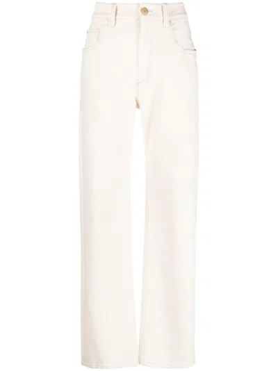 Brunello Cucinelli High-waisted Straight-leg Trousers In C8368 Beige