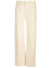 Brunello Cucinelli High-rise Straight-leg Jeans In Ecru