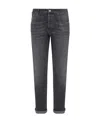 Brunello Cucinelli Straight Leg Jeans In Gray