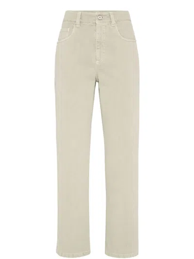 Brunello Cucinelli Straight-leg Jeans In Green