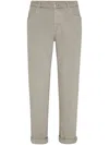 Brunello Cucinelli Men Garment-dyed Comfort Lightweight 5-pocket Jeans In Grey