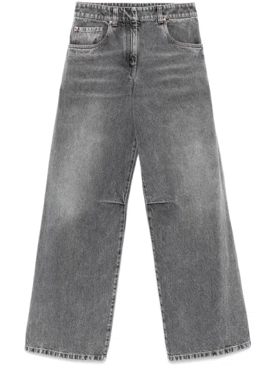 Brunello Cucinelli Straight-leg Jeans In Grey