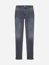 Brunello Cucinelli Tapered-leg Jeans In Mid Grey