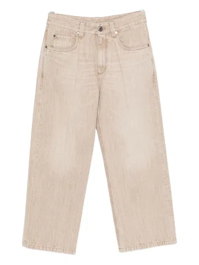 Brunello Cucinelli Straight-leg Jeans In Neutral
