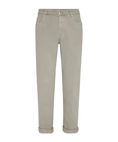 BRUNELLO CUCINELLI BRUNELLO CUCINELLI LOGO PATCH STRAIGHT-LEG JEANS