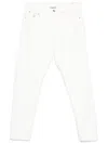 Brunello Cucinelli Garment-dyed Traditional Fit Five-pocket Trousers In Slubbed Cotton Denim In White