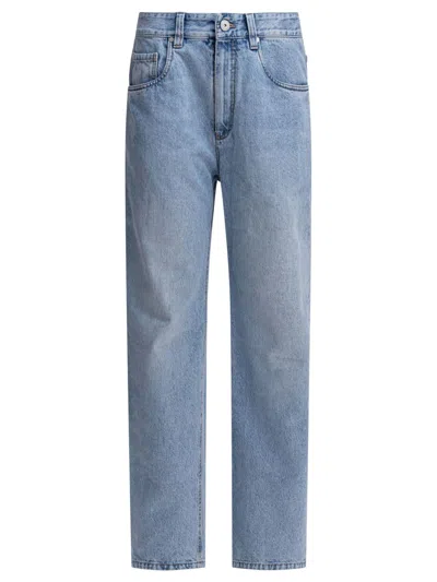 Brunello Cucinelli Straight-leg Light Blue Denim Jeans