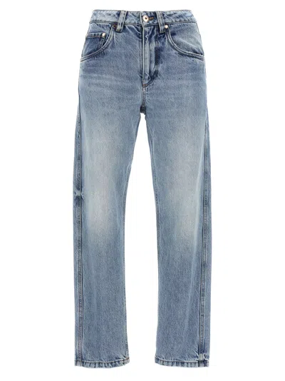 Brunello Cucinelli Straight Leg Mid Rise Jeans In Blue