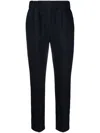 Brunello Cucinelli Elasticated Waist Straight Leg Trousers In Blue