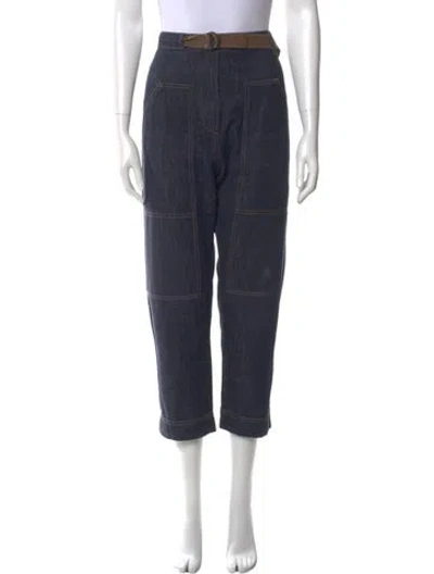 Pre-owned Brunello Cucinelli Straight Leg Pants In Blue