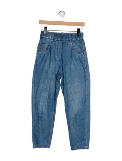 Pre-owned Brunello Cucinelli Straight Leg Pants In Blue