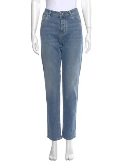 Pre-owned Brunello Cucinelli Straight Leg Pants In Blue