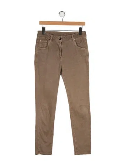 Pre-owned Brunello Cucinelli Straight Leg Pants In Brown