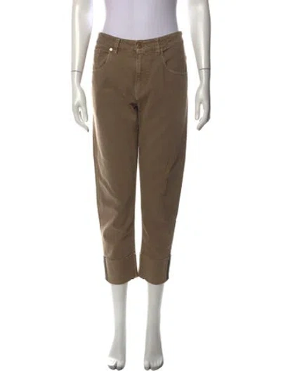 Pre-owned Brunello Cucinelli Straight Leg Pants In Brown