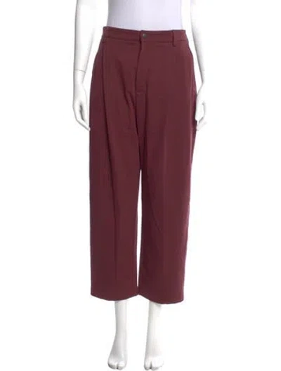 Pre-owned Brunello Cucinelli Straight Leg Pants In Burgundy