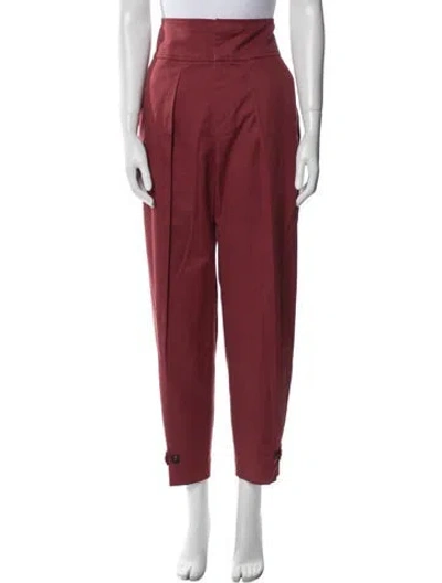 Pre-owned Brunello Cucinelli Straight Leg Pants In Burgundy