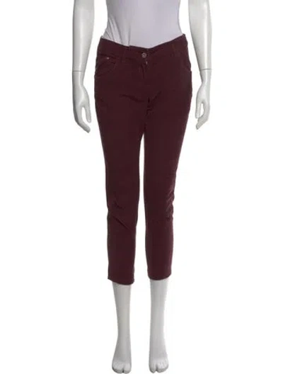Pre-owned Brunello Cucinelli Straight Leg Pants In Burgundy