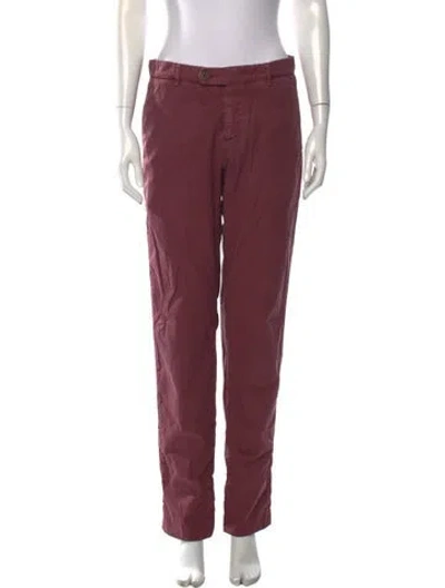 Pre-owned Brunello Cucinelli Straight Leg Pants In Burgundy