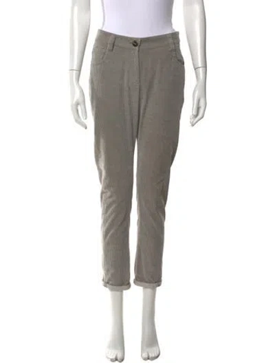 Pre-owned Brunello Cucinelli Straight Leg Pants In Gray