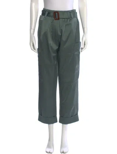 Pre-owned Brunello Cucinelli Straight Leg Pants In Green