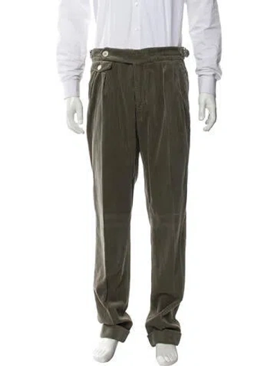Pre-owned Brunello Cucinelli Straight Leg Pants In Green