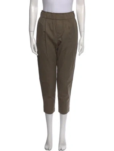 Pre-owned Brunello Cucinelli Straight Leg Pants In Green