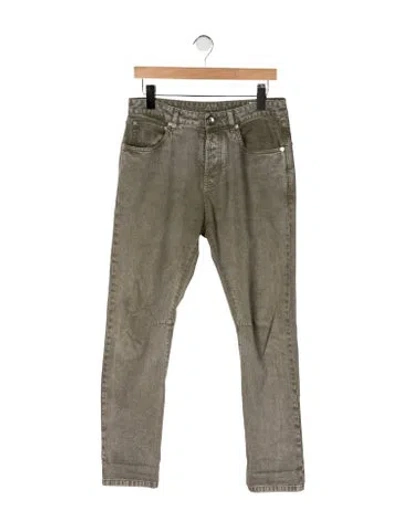 Pre-owned Brunello Cucinelli Straight Leg Pants In Green