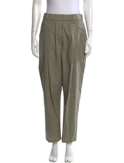 Pre-owned Brunello Cucinelli Straight Leg Pants In Green