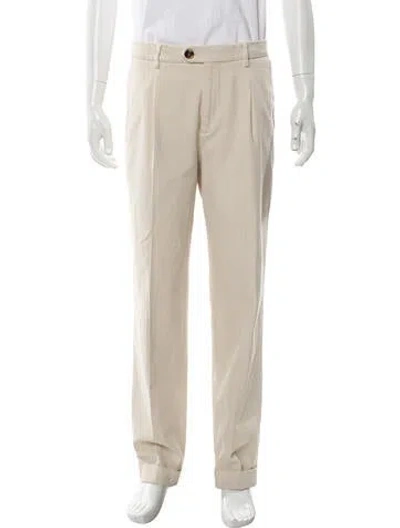 Pre-owned Brunello Cucinelli Straight Leg Pants In Neutral