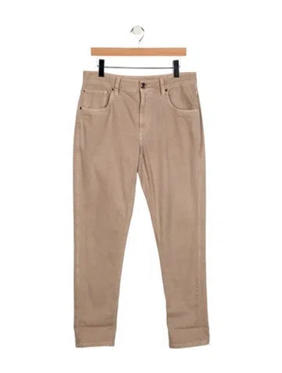 Pre-owned Brunello Cucinelli Straight Leg Pants In Neutral