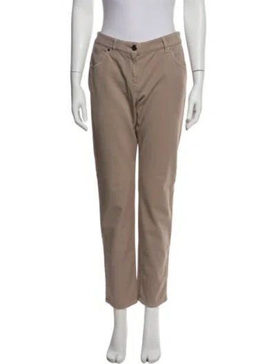 Pre-owned Brunello Cucinelli Straight Leg Pants In Neutral