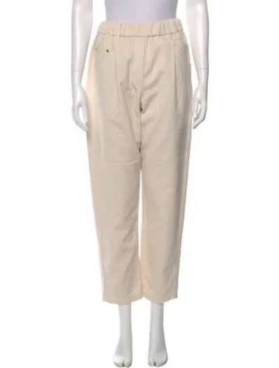 Pre-owned Brunello Cucinelli Straight Leg Pants In Neutral
