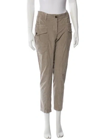 Pre-owned Brunello Cucinelli Straight Leg Pants In Neutral