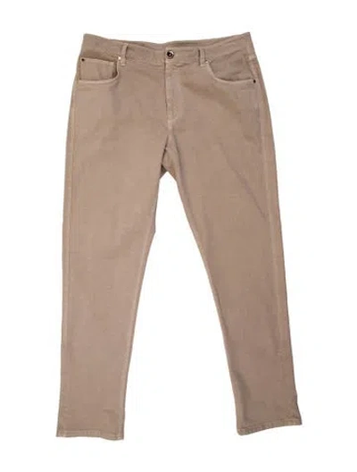 Pre-owned Brunello Cucinelli Straight Leg Pants In Neutral