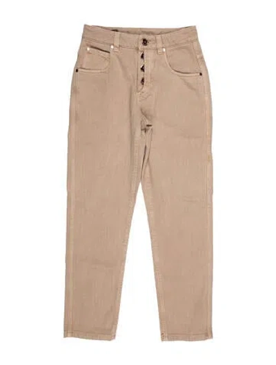Pre-owned Brunello Cucinelli Straight Leg Pants In Neutral
