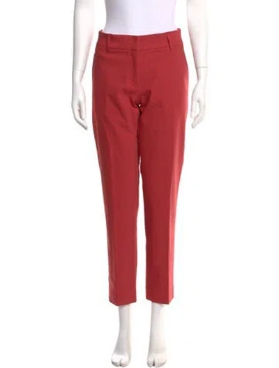 Pre-owned Brunello Cucinelli Straight Leg Pants In Red