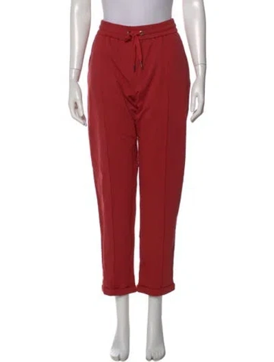 Pre-owned Brunello Cucinelli Straight Leg Pants In Red