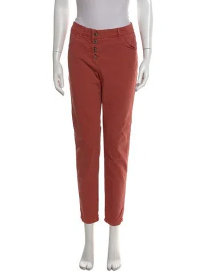 Pre-owned Brunello Cucinelli Straight Leg Pants In Red