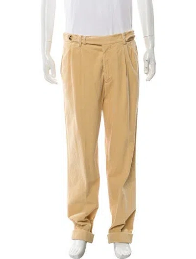 Pre-owned Brunello Cucinelli Straight Leg Pants W/ Tags In Yellow