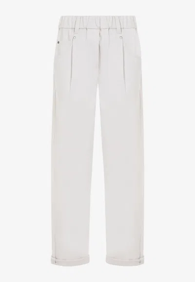 Brunello Cucinelli Straight-leg Pants In White