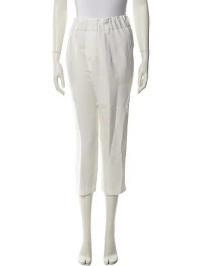Pre-owned Brunello Cucinelli Straight Leg Pants In White